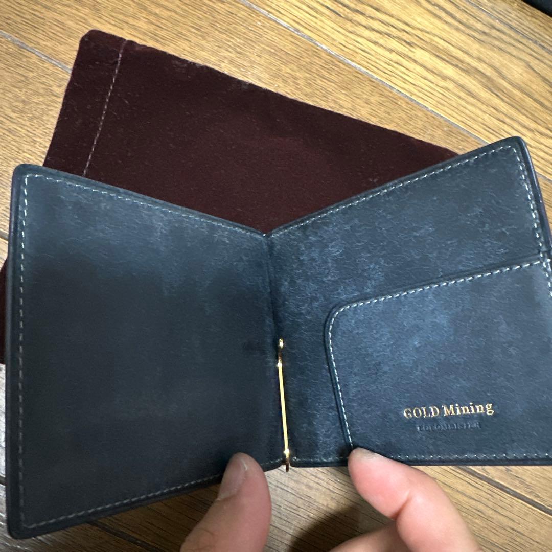 ココマイスター ゴールドマイニングテーブル ウォーターウォッシュ マネークリップ