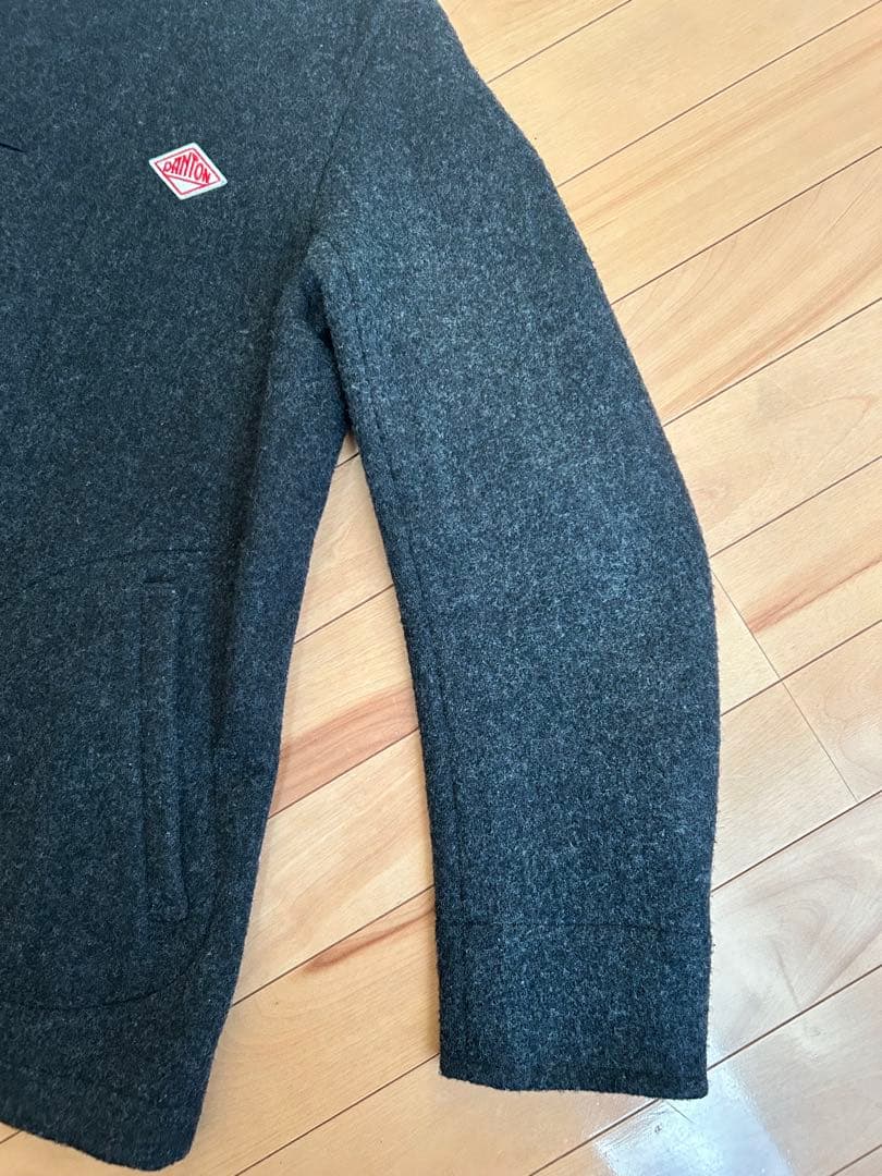 【美品】DANTON ダントン ウールモッサ コート チャコールグレー40
