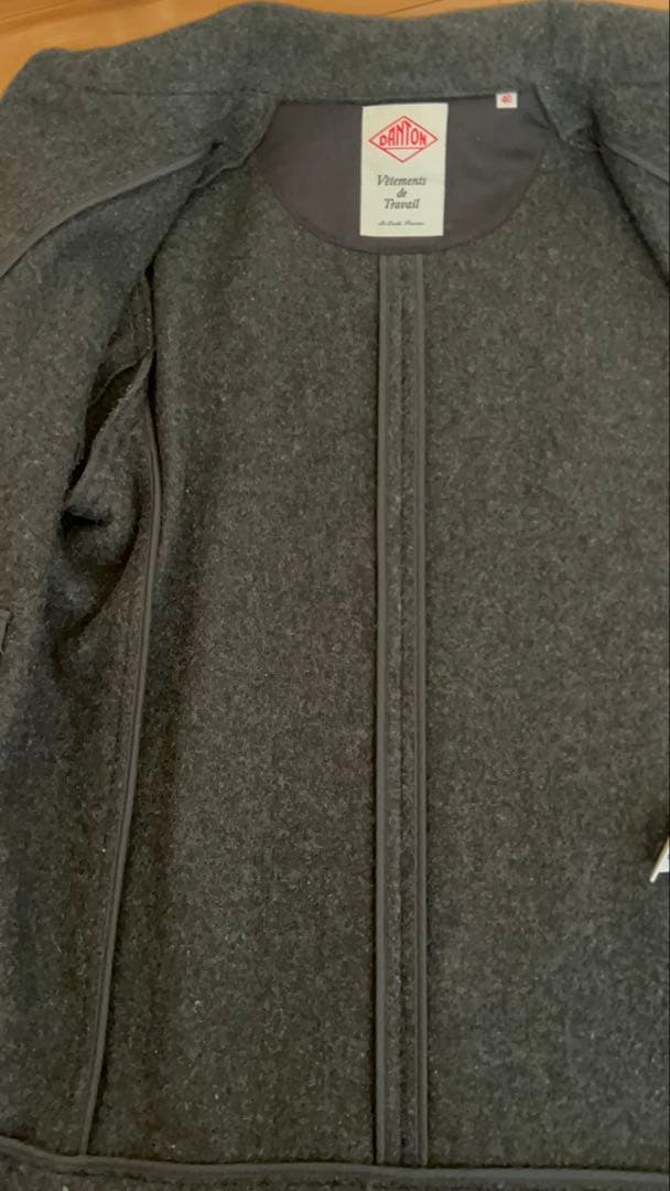 【美品】DANTON ダントン ウールモッサ コート チャコールグレー40
