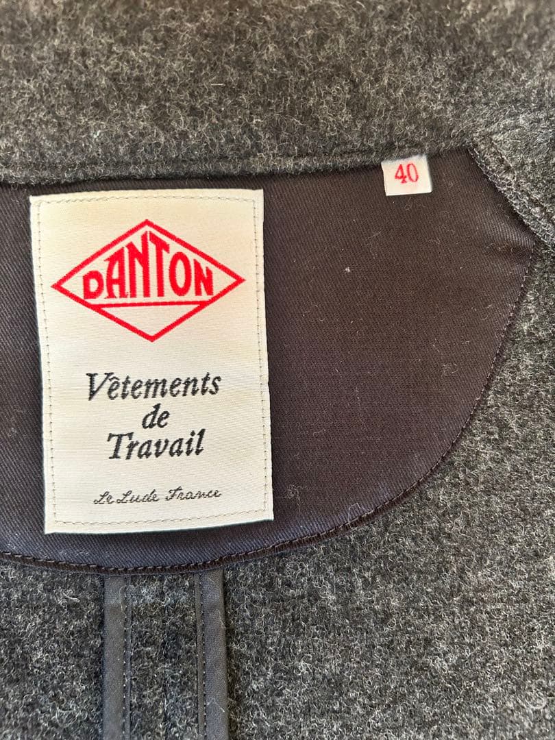 【美品】DANTON ダントン ウールモッサ コート チャコールグレー40