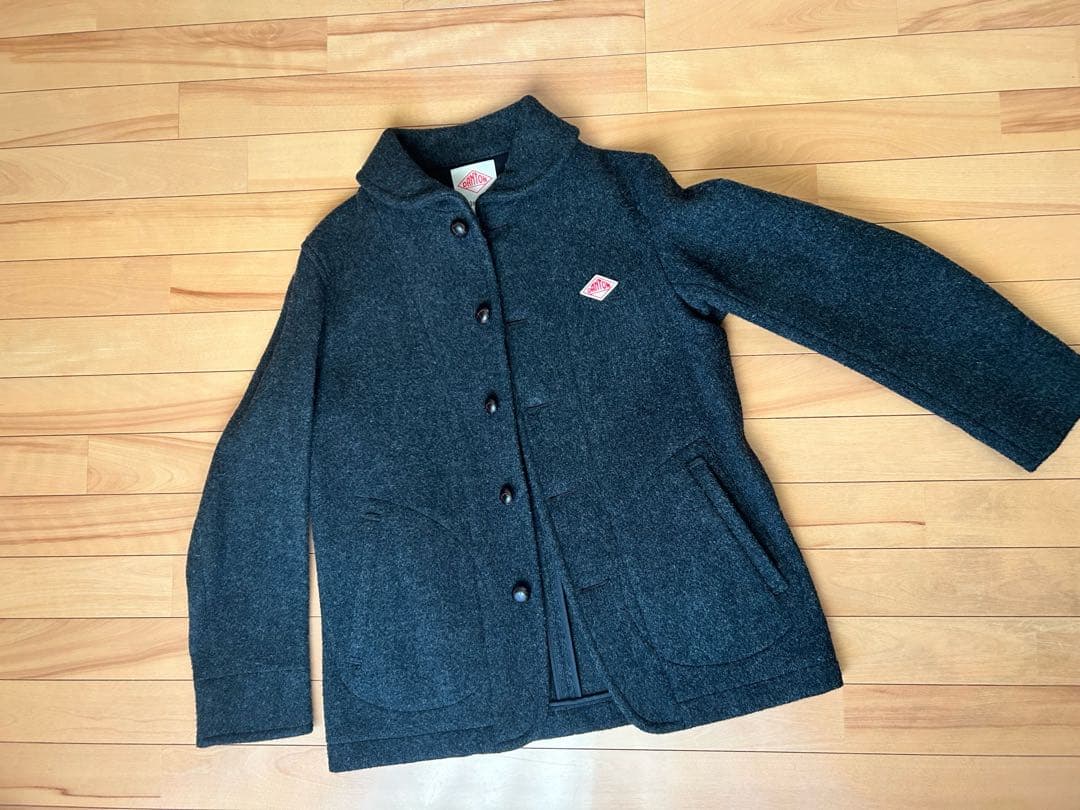 【美品】DANTON ダントン ウールモッサ コート チャコールグレー40