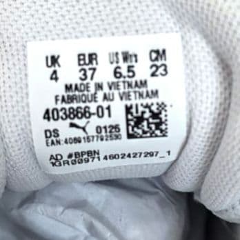 プーマ　カシーア グラフィック　ブルー　フラワ　ホワイト　厚底　スニーカー　23