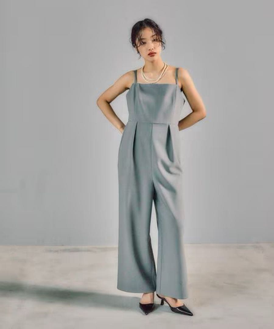 LEPSIM 【F】グレー サロペット　チュール　オケージョン　結婚式　ドレス