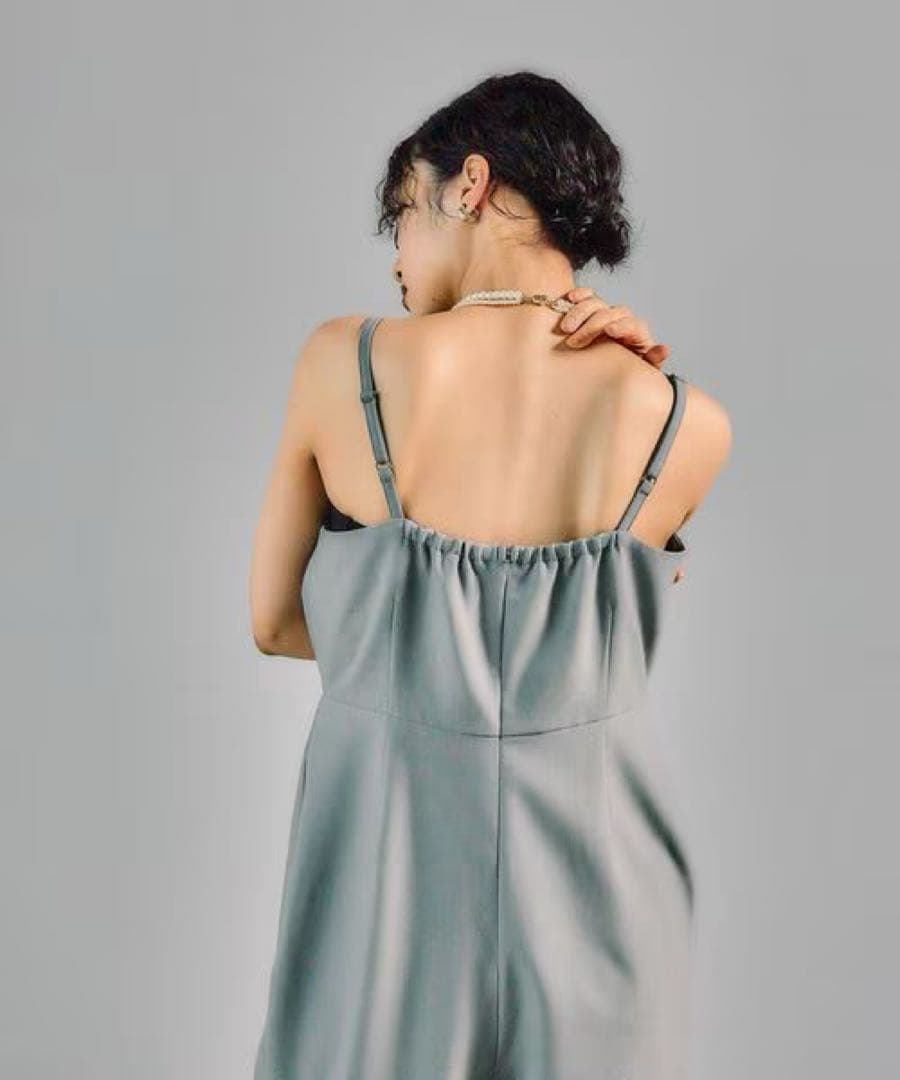 LEPSIM 【F】グレー サロペット　チュール　オケージョン　結婚式　ドレス