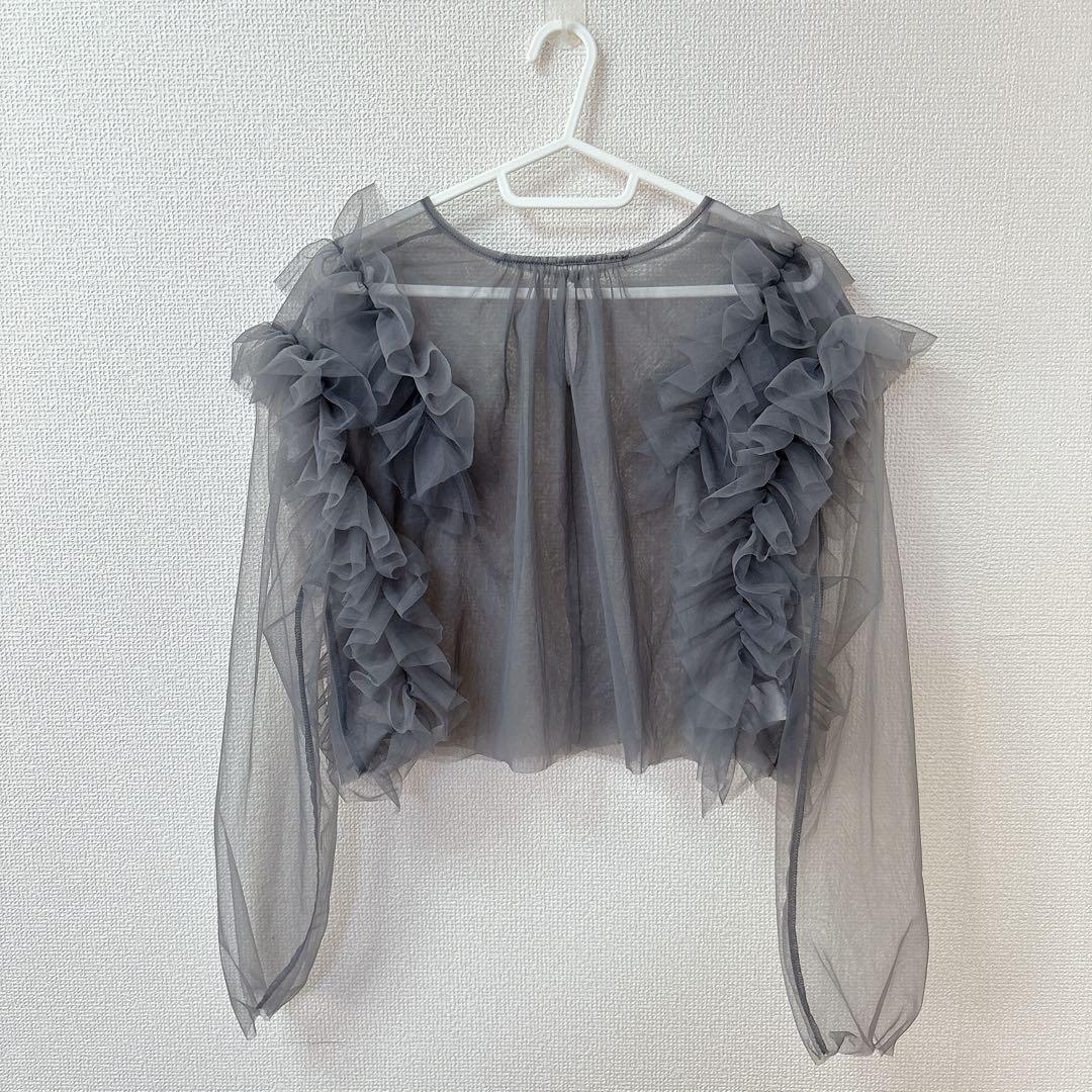 LEPSIM 【F】グレー サロペット　チュール　オケージョン　結婚式　ドレス