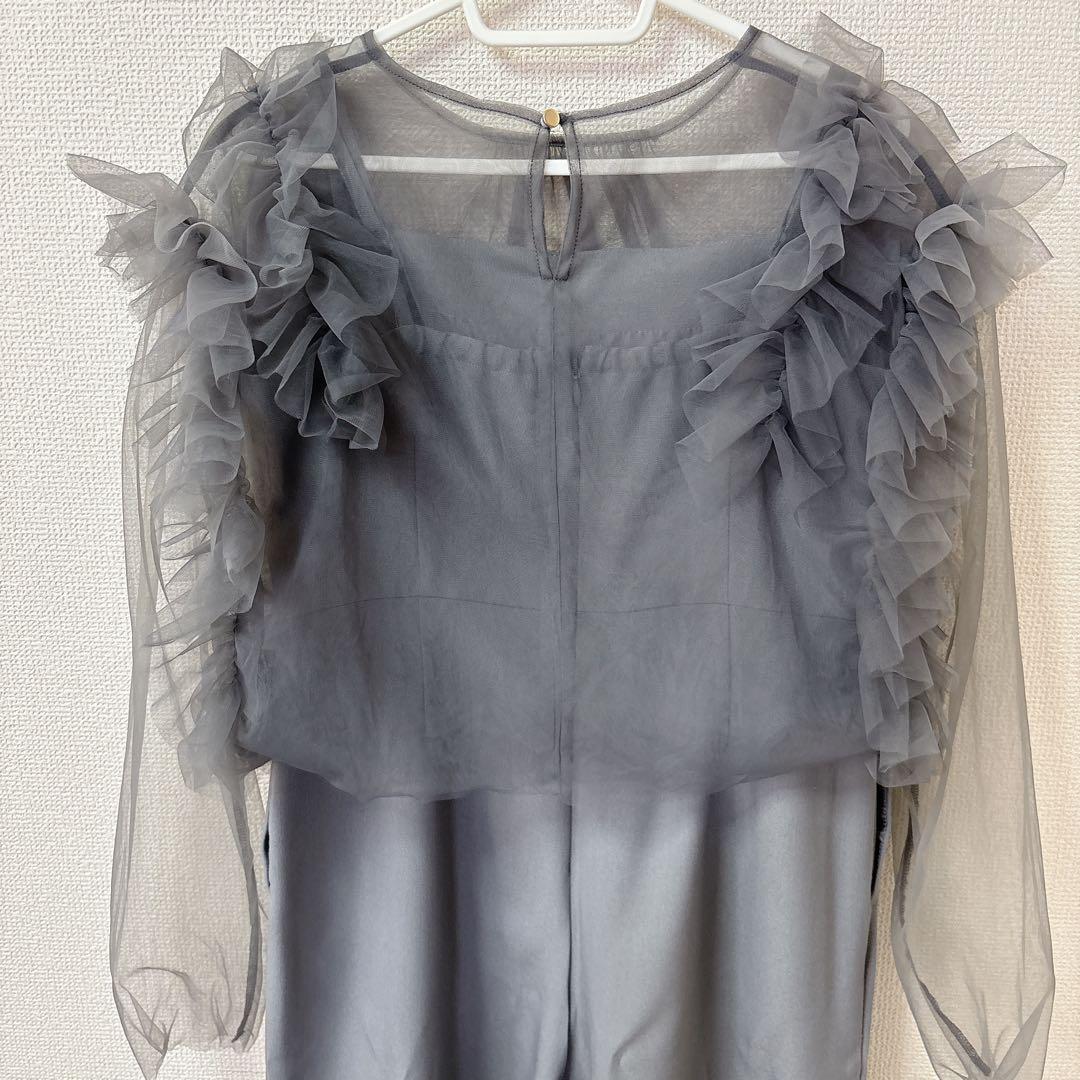 LEPSIM 【F】グレー サロペット　チュール　オケージョン　結婚式　ドレス