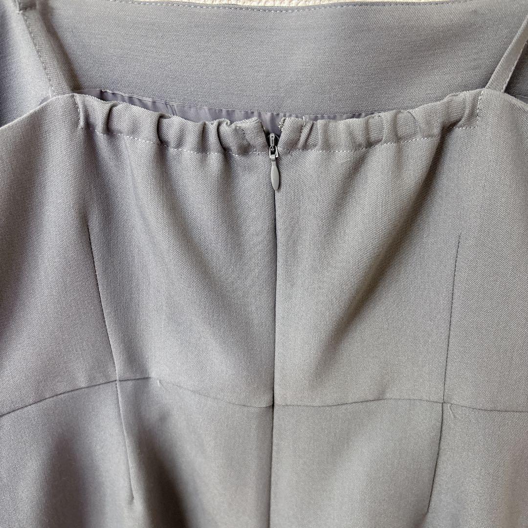 LEPSIM 【F】グレー サロペット　チュール　オケージョン　結婚式　ドレス