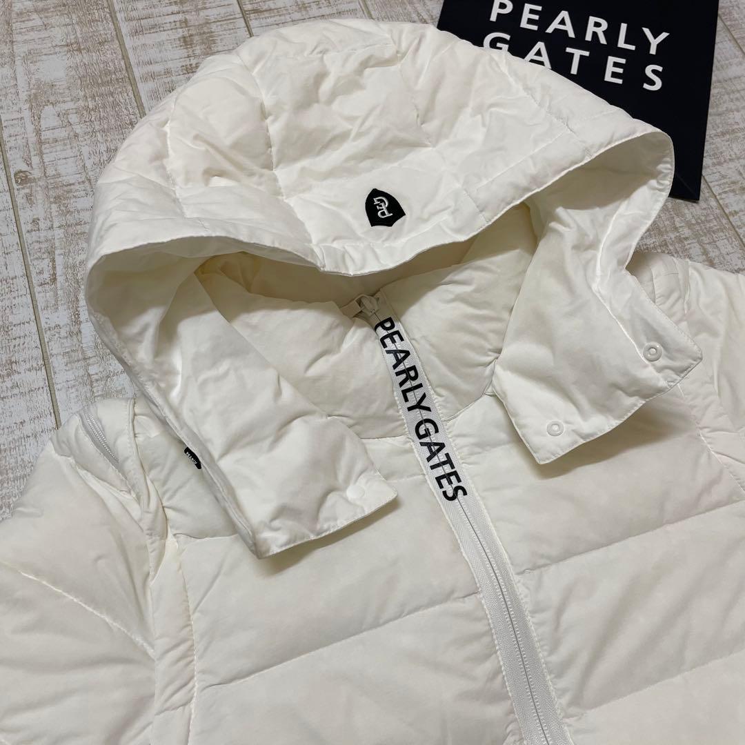 新品 パーリーゲイツ ダウンジャケット 高級 ホワイト Lサイズ（5）