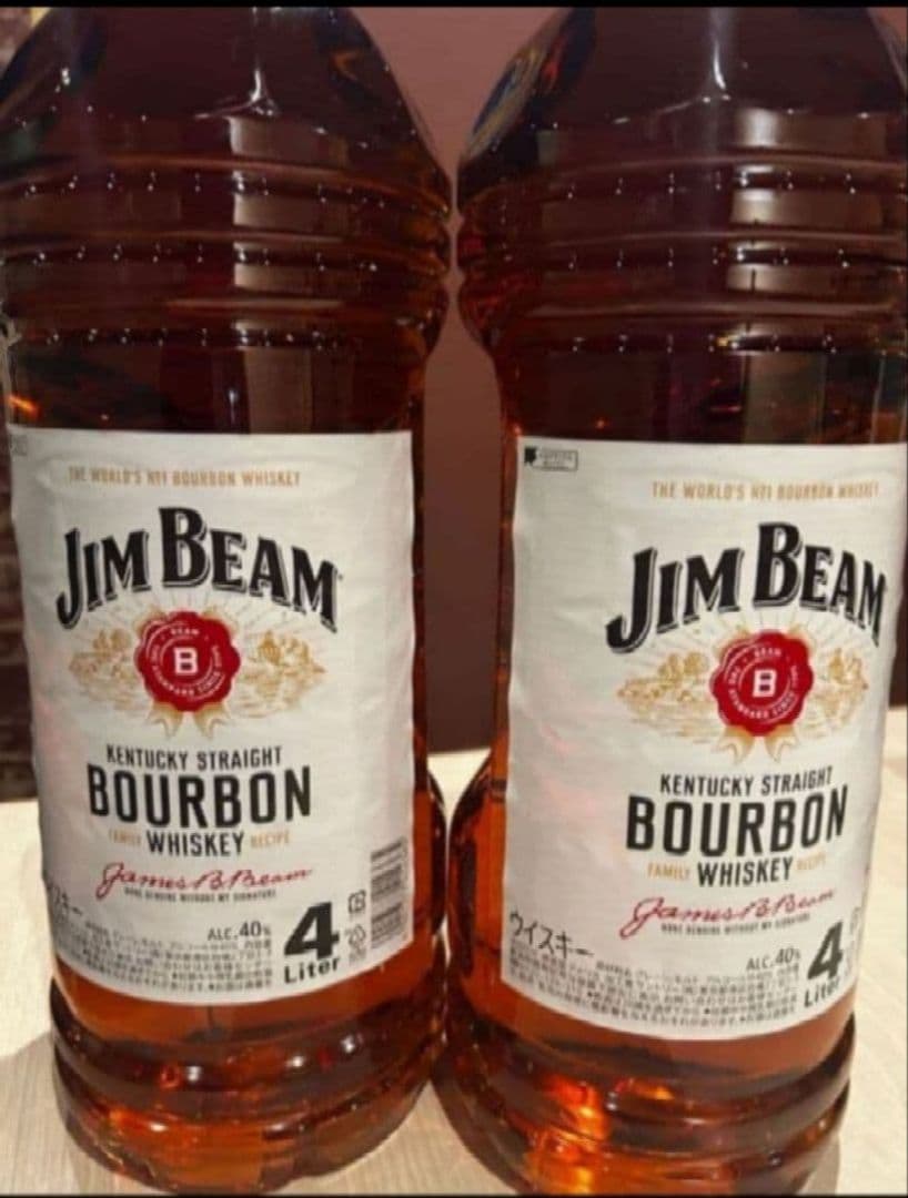 2/3限定値新品未開封⭐️Jim Beam バーボンウイスキー 4L 即日発送