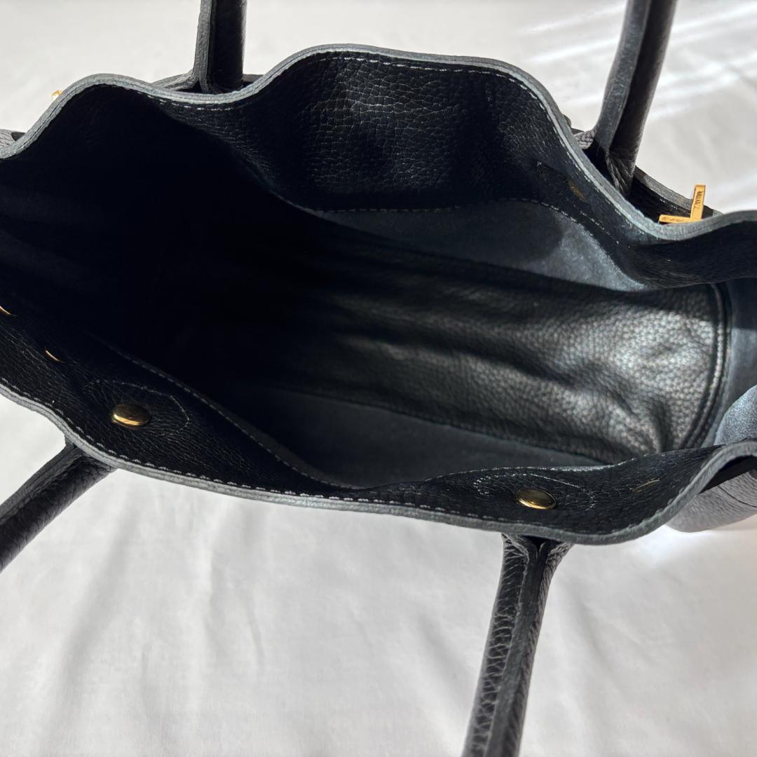 極美品 シータパランティカ レザー トートバッグ シボ革 上品コーデ ブラック