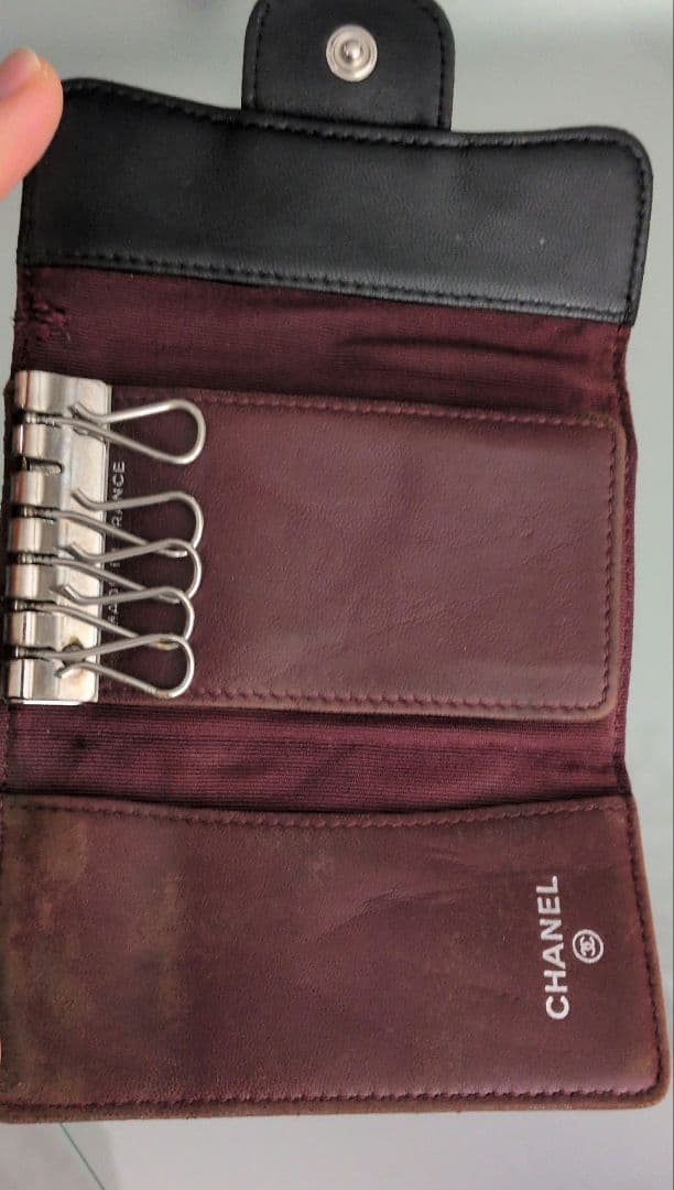 CHANEL キーケース ブラック ラムスキン