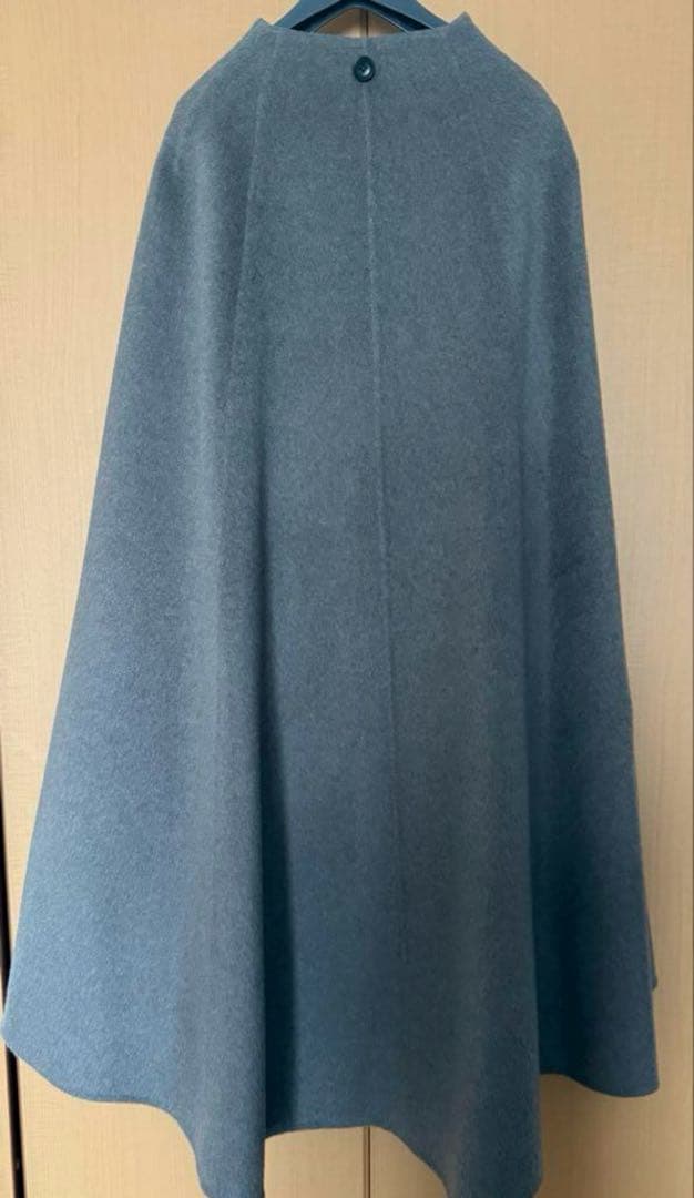 美品 vermeil par iena ラムカシミヤ マントコート グレージュ