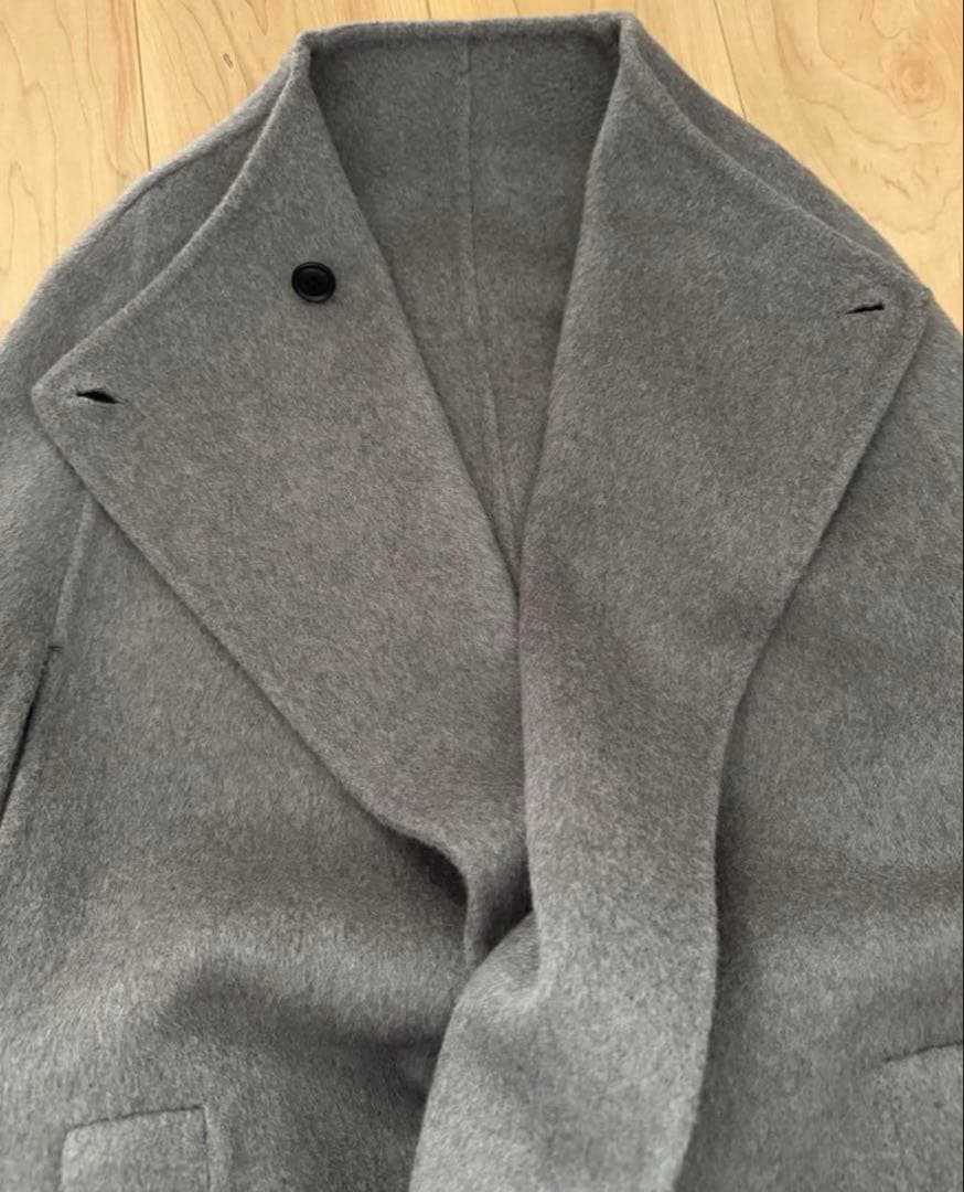 美品 vermeil par iena ラムカシミヤ マントコート グレージュ