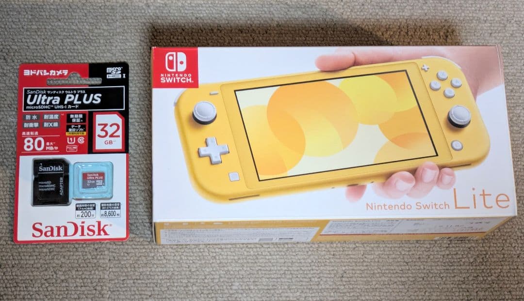 Nintendo Switch Lite(イエロー)、SDカード付
