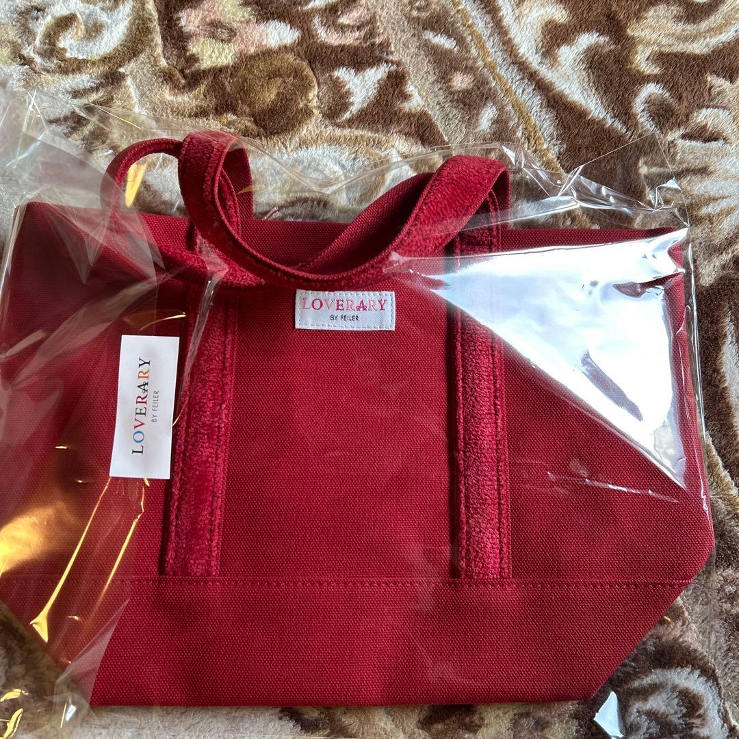 ラブラリーバイフェイラー　ワッペントートバッグ　オールドテディ　ワイン