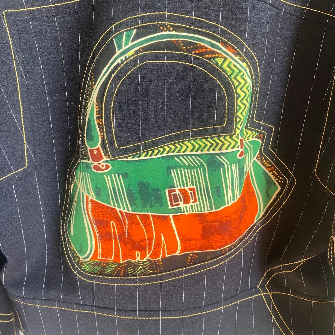 ジョンガリアーノ アーカイブ ハイヒール バッグ柄 JK40 ピンスト 美品希少