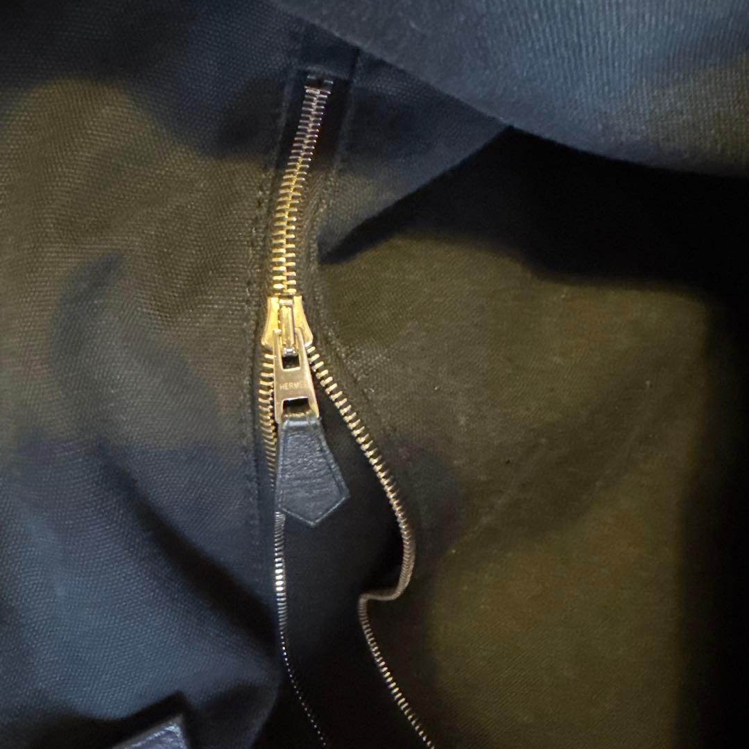 ♡ST♡様 ✨美品✨エルメス正規品トートバッグ✨ 黒キャンパス生地✖️レザー