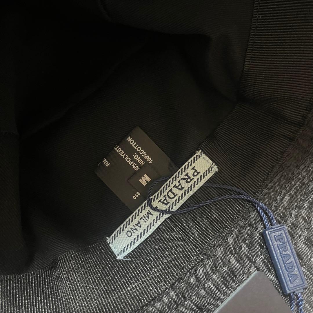 PRADA ブラック ナイロンバケットハット Mサイズ　新品