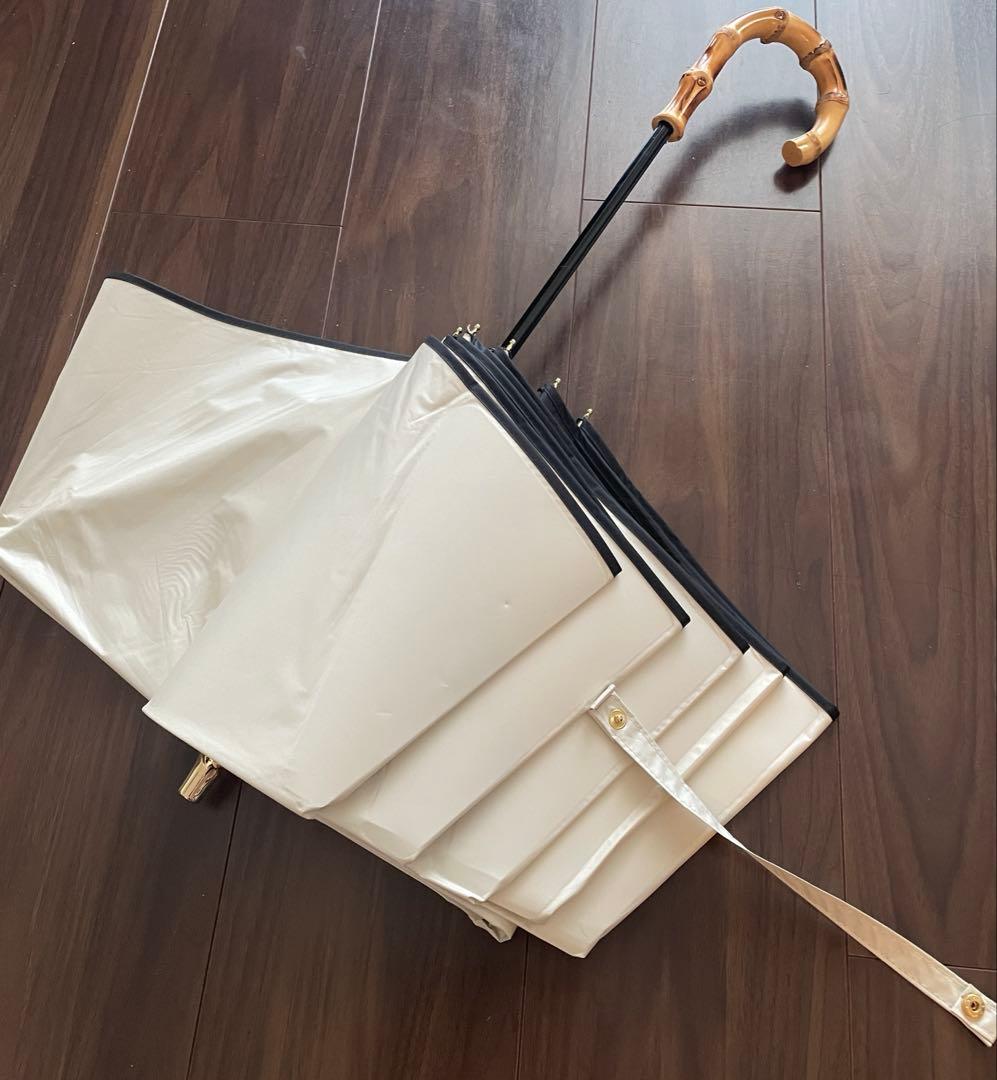 【2回使用】完全遮光 晴雨兼用 日傘 しいちゃん 成瀬愛里さん　ベージュ