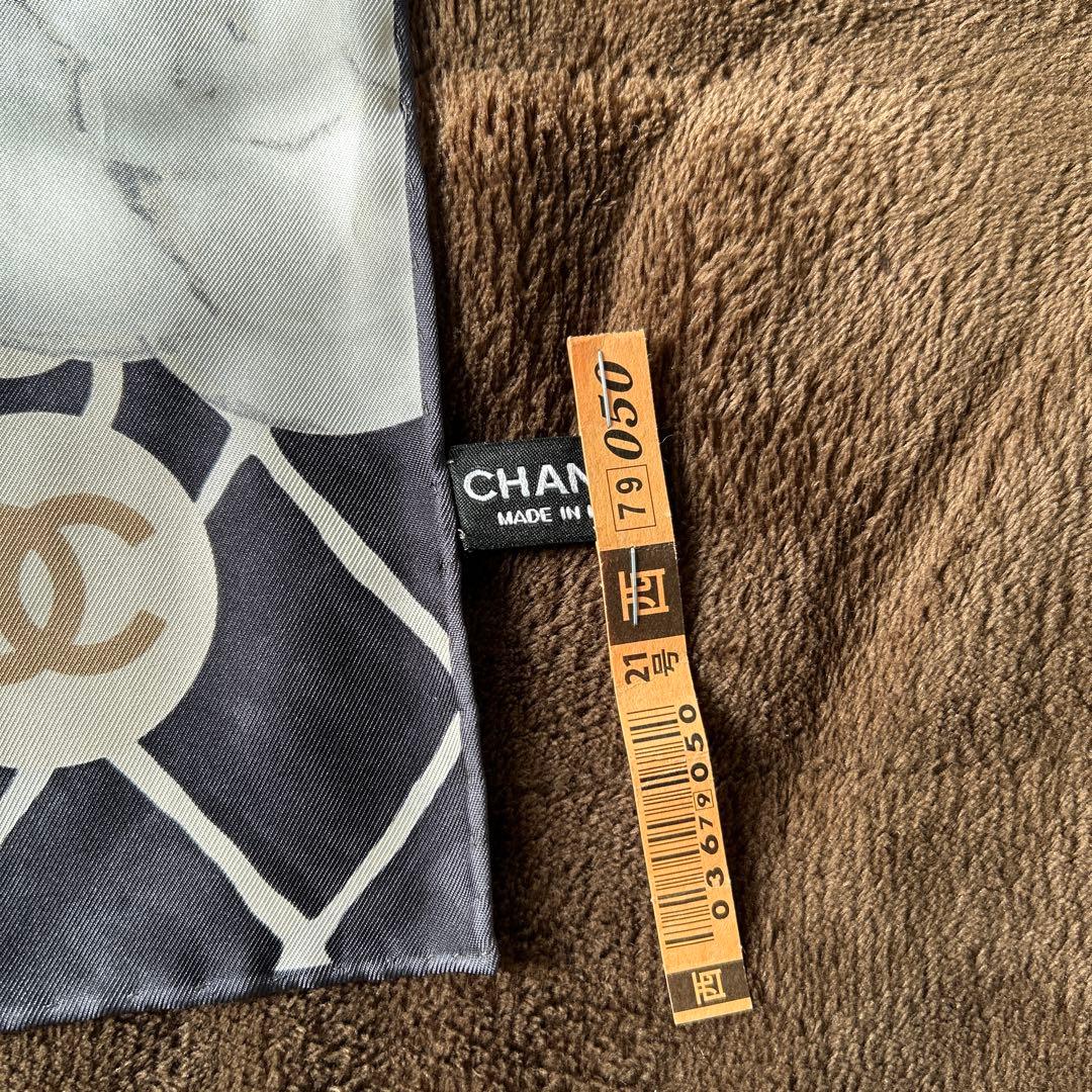 Chanel ストール ブラック/ホワイト