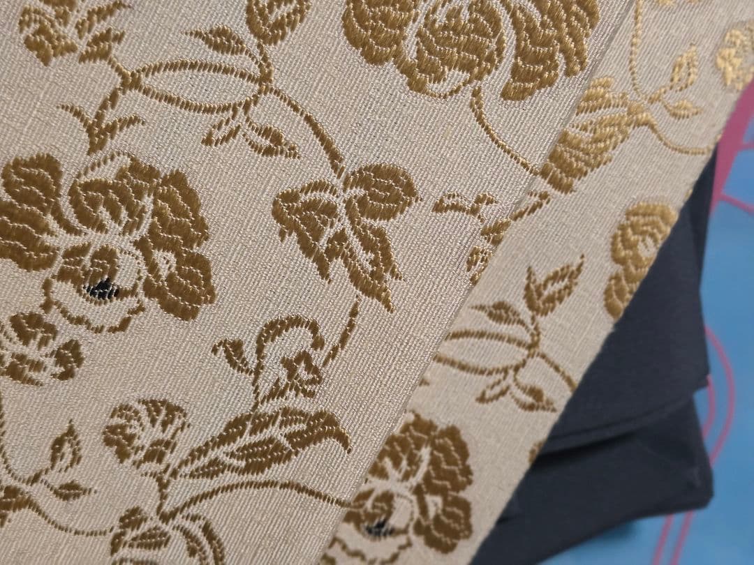 2/4まで!sale再ゝ値下げしました。控えめな金糸使用、 長尺 名古屋帯