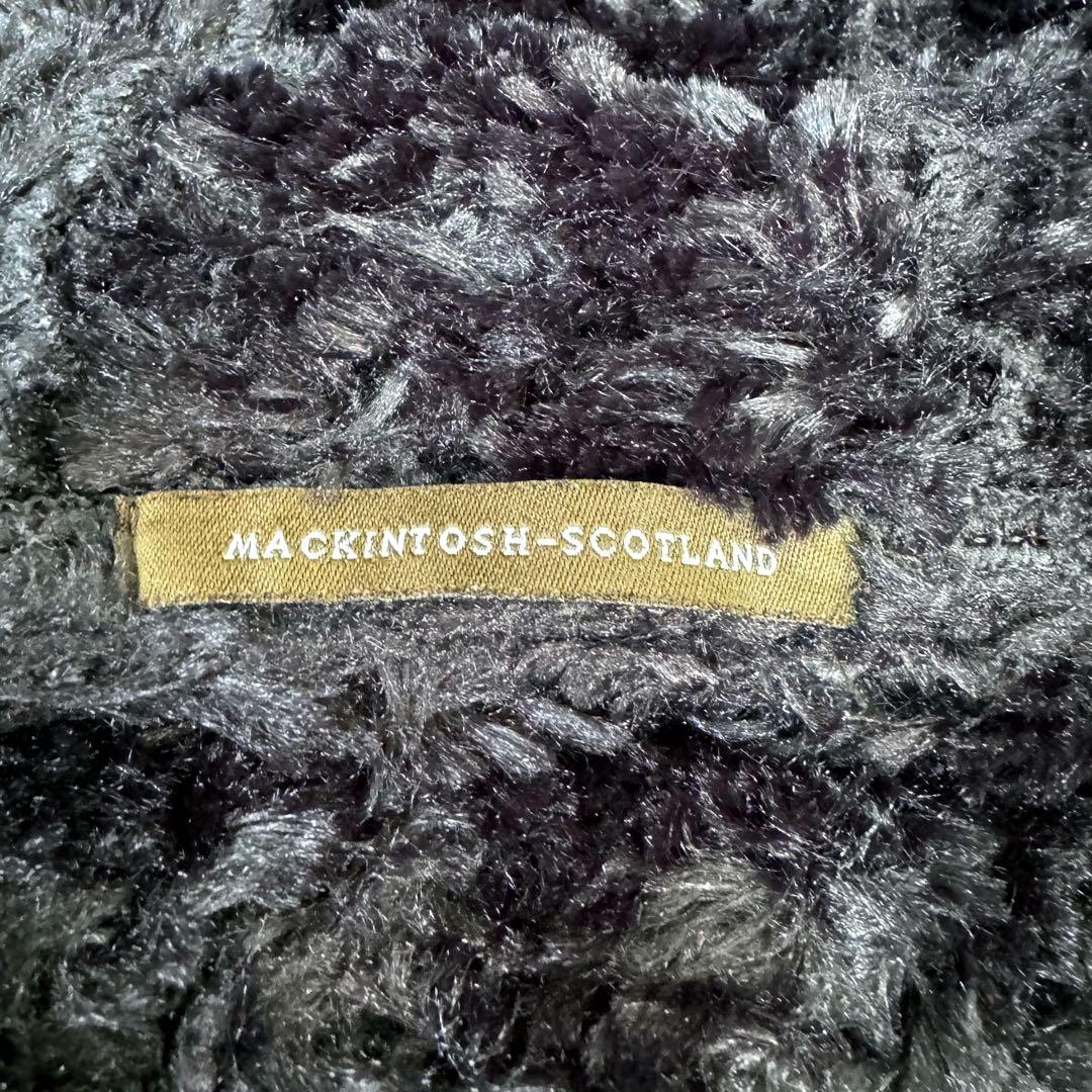 美品✨マッキントッシュ　ボアキルティング フーデッドコート英国製　ブラック　36