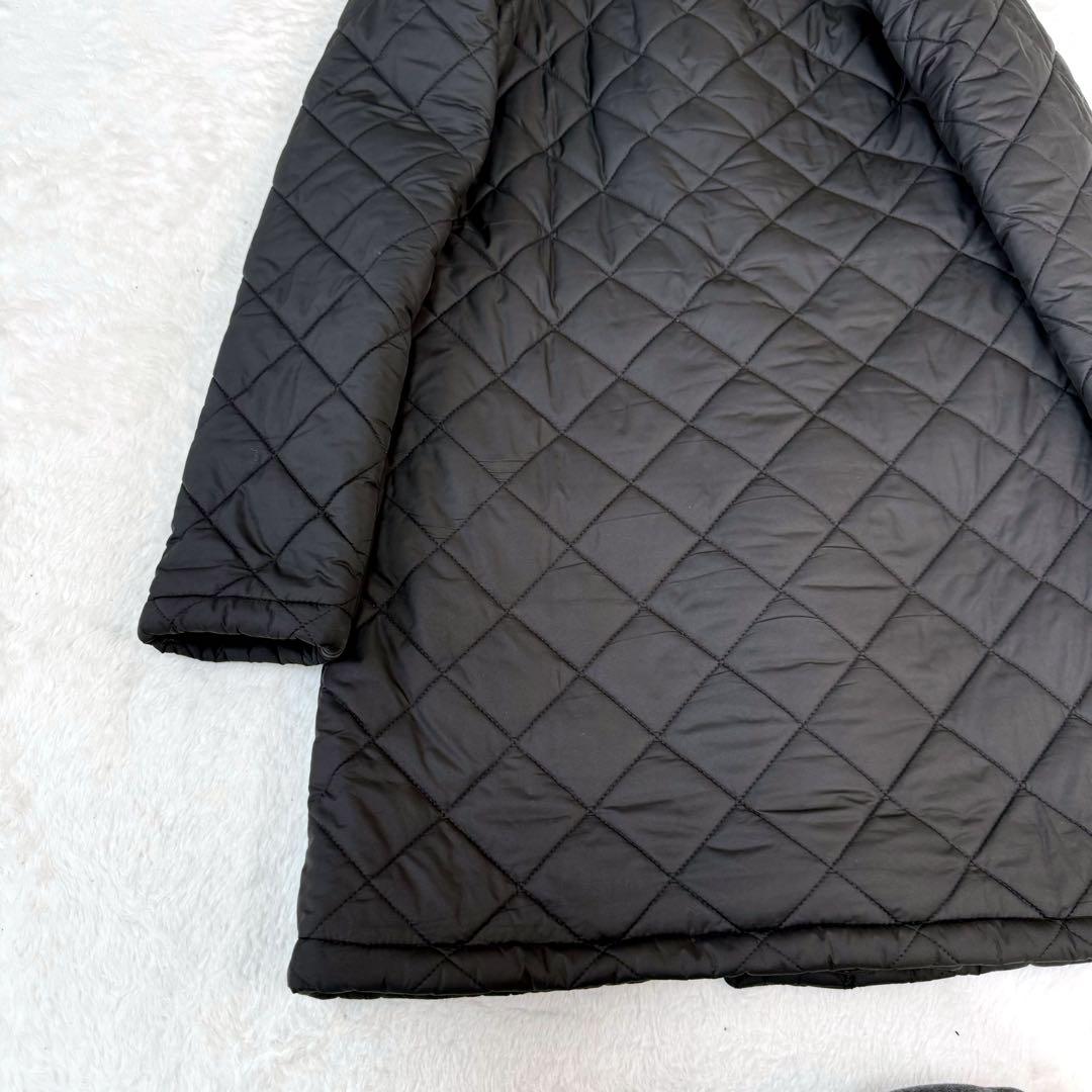 美品✨マッキントッシュ　ボアキルティング フーデッドコート英国製　ブラック　36