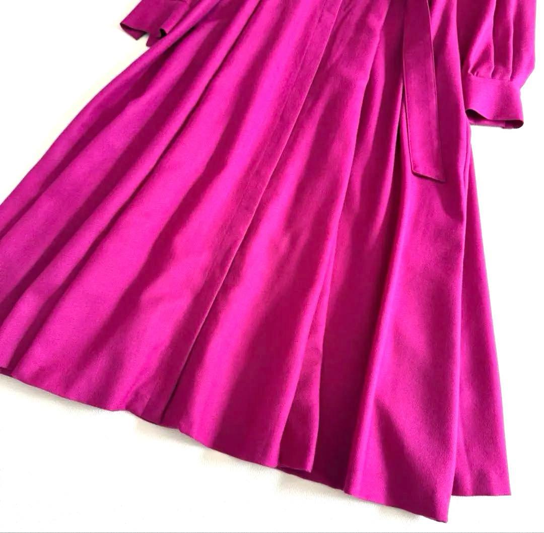 アナイ ソフトアムンゼン　タックフレアワンピース　ピンク　ネット完売商