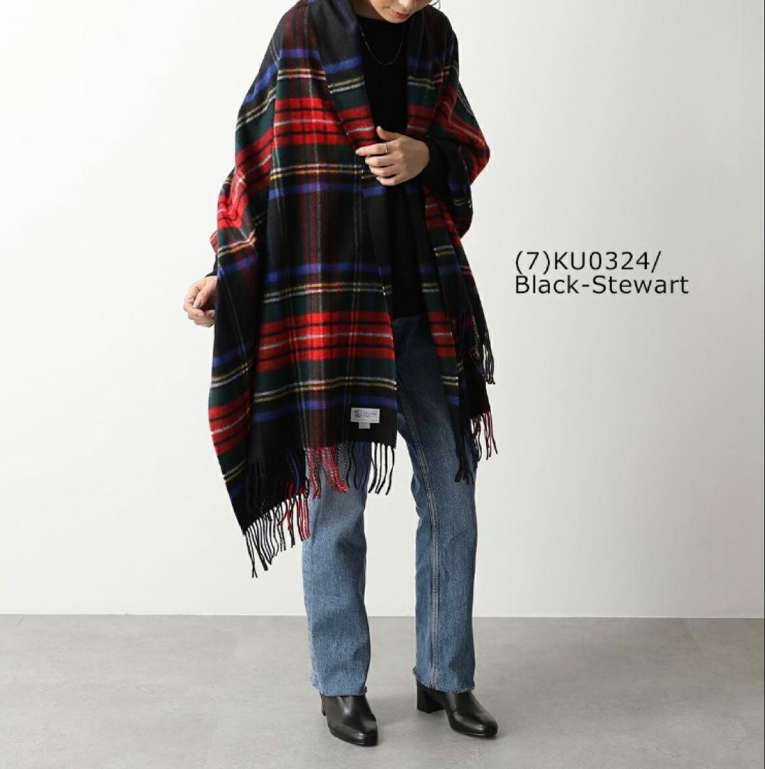 【美品】johnstonsジョンストンズ 大判ストール