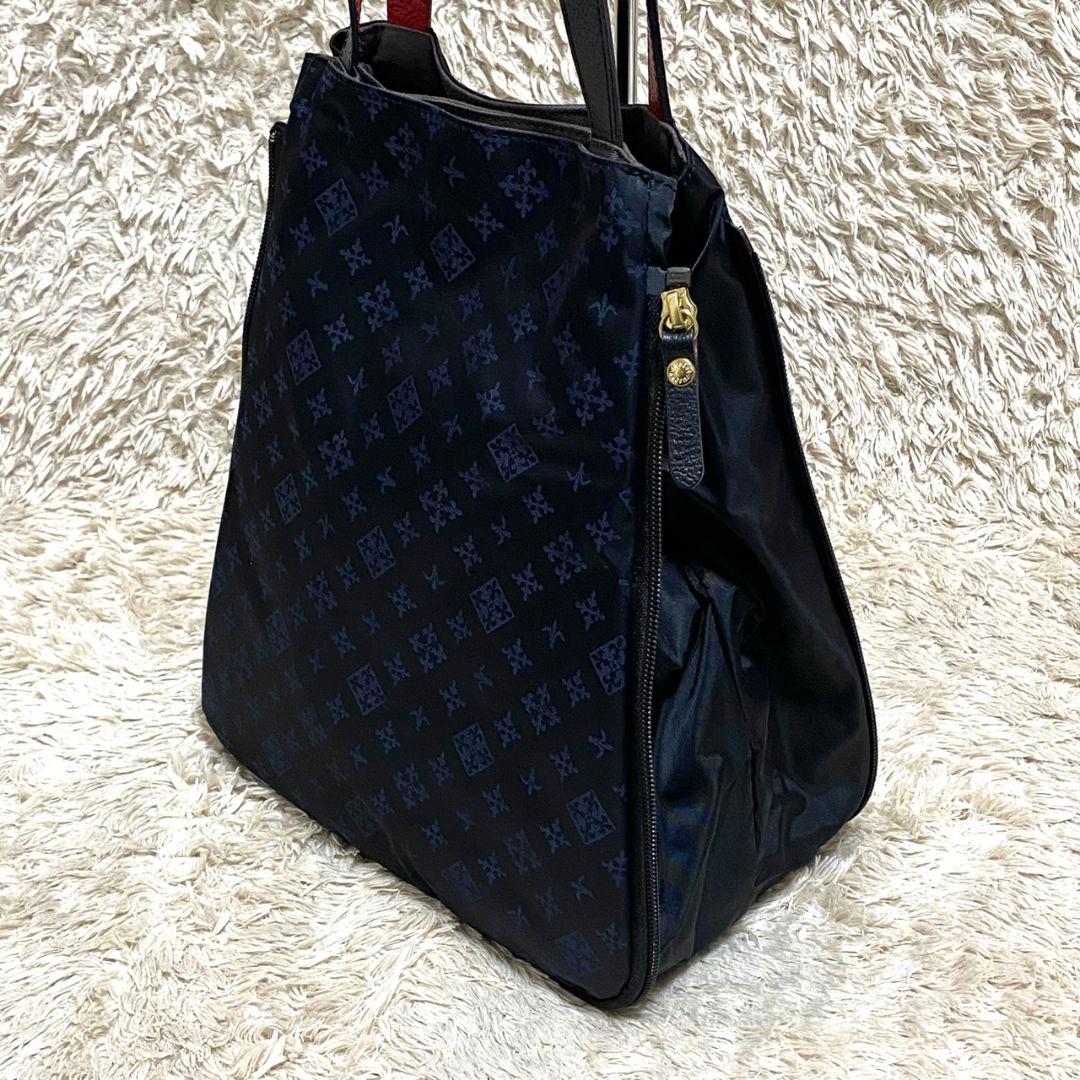 未使用品♡ラシット KAIKA トートバッグ♡モノグラム ナイロン ネイビー