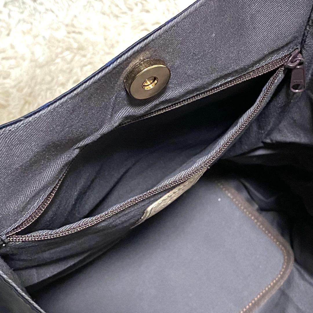 未使用品♡ラシット KAIKA トートバッグ♡モノグラム ナイロン ネイビー