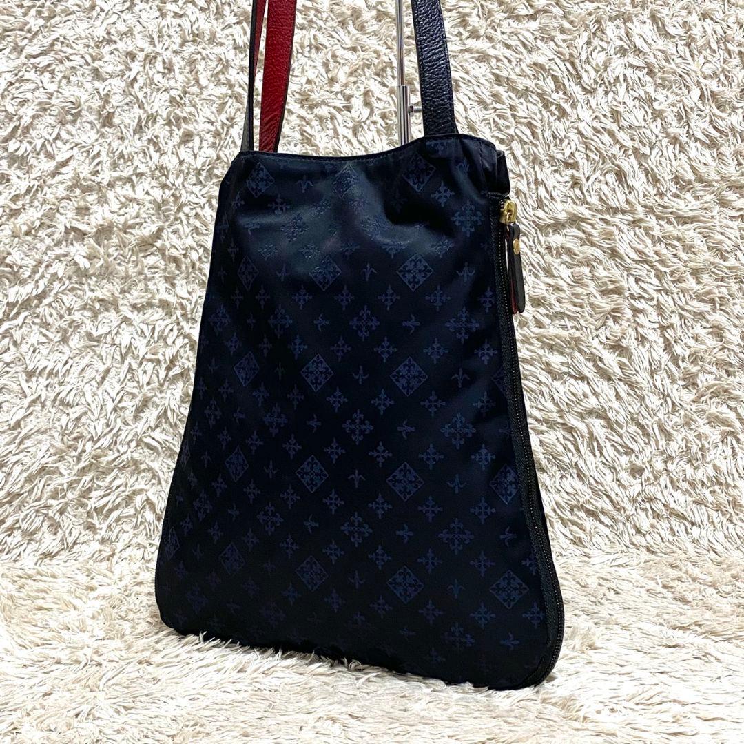 未使用品♡ラシット KAIKA トートバッグ♡モノグラム ナイロン ネイビー