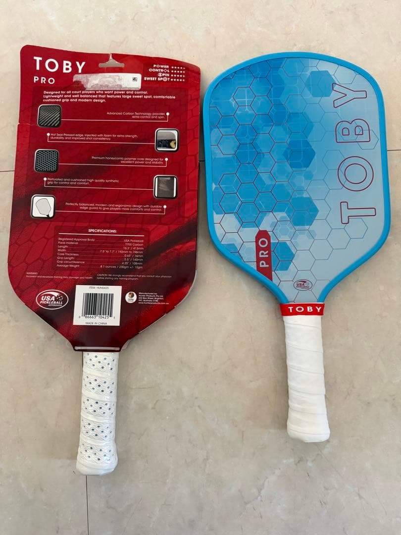 【初心者セット】おまけ付き！USAPA認証ピックルボールパドル　TOBY Pro