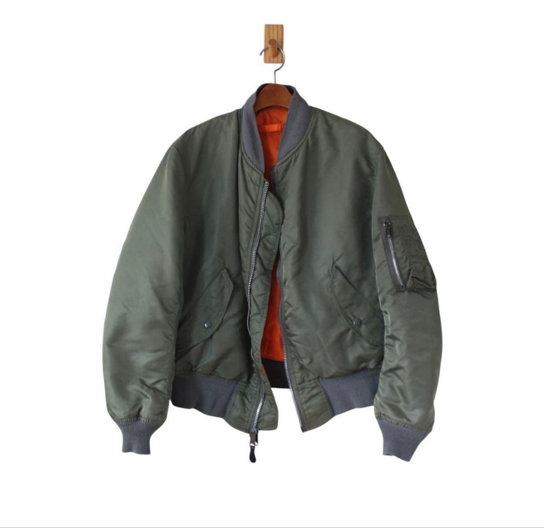ALPHA 90s フライトジャケット MA-1 USA製セージグリーン M