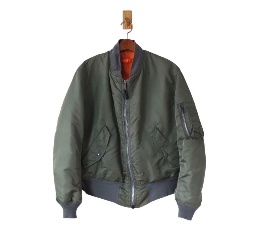 ALPHA 90s フライトジャケット MA-1 USA製セージグリーン M