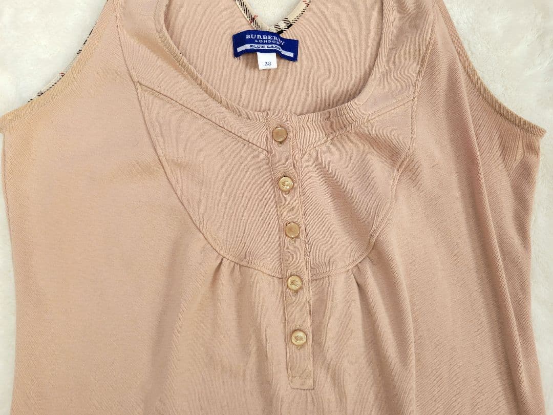BURBERRY BLUE LABEL タンクトップ リボンホルターネック 38