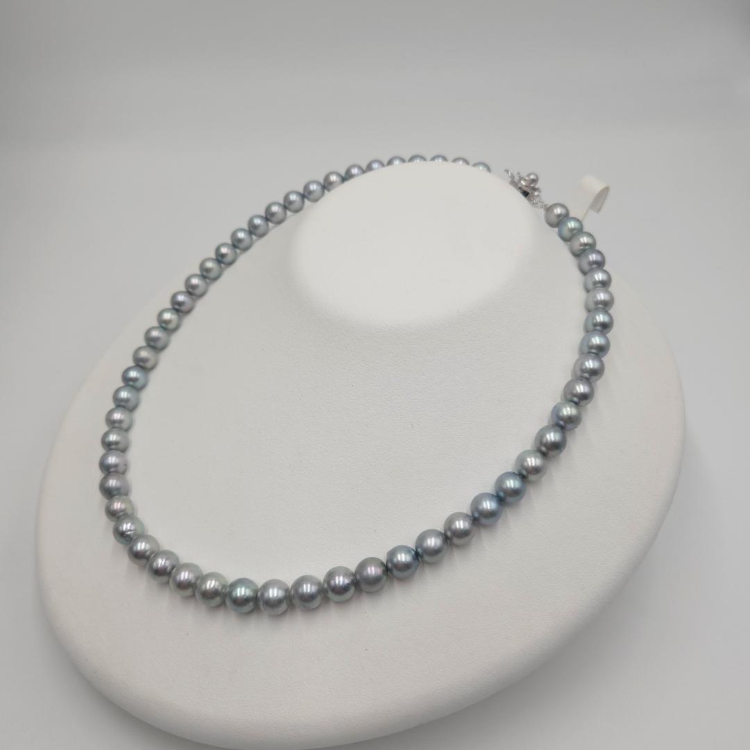 アコヤ あこやパール 本真珠 ネックレス akoya 希少カラー 8.0mm