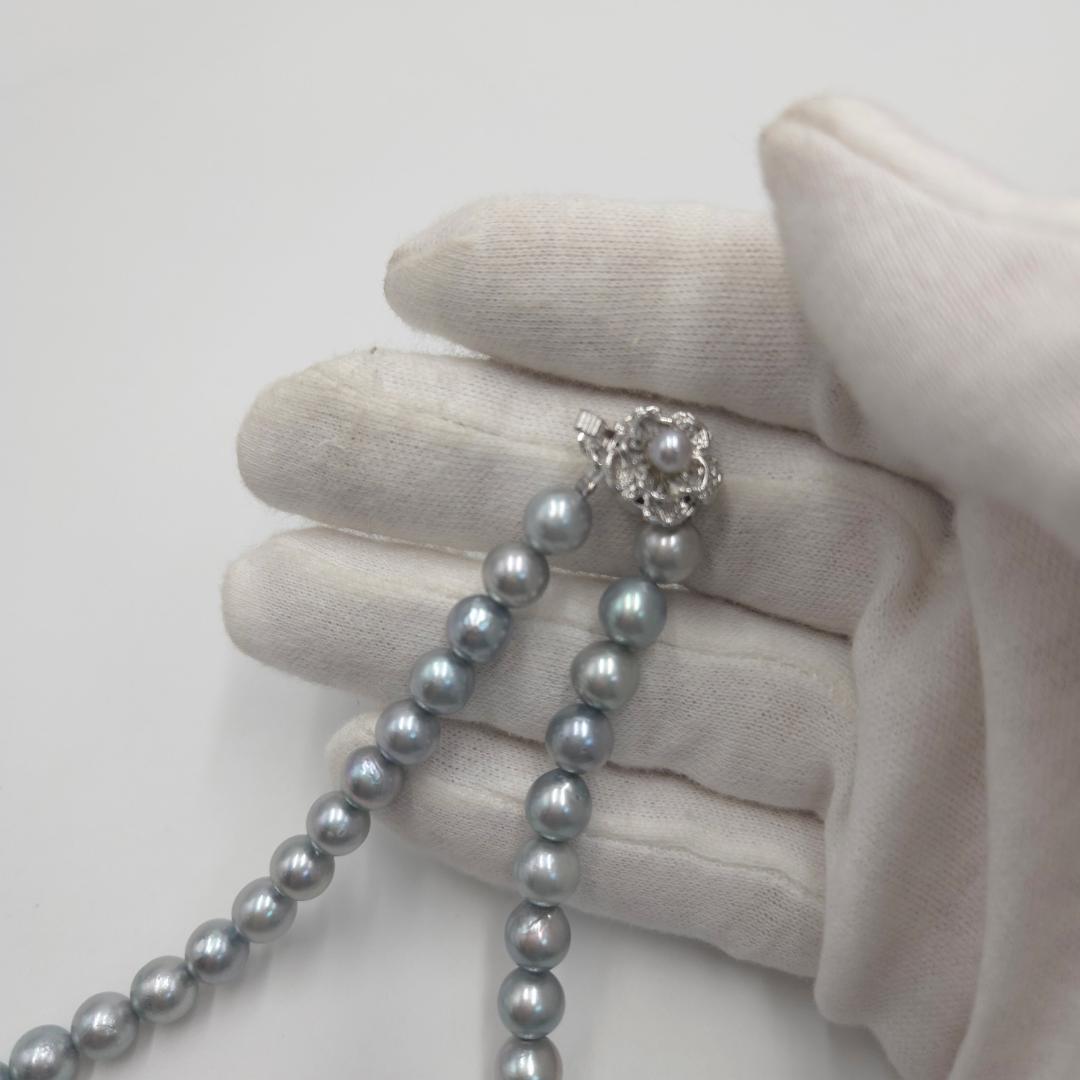 アコヤ あこやパール 本真珠 ネックレス akoya 希少カラー 8.0mm