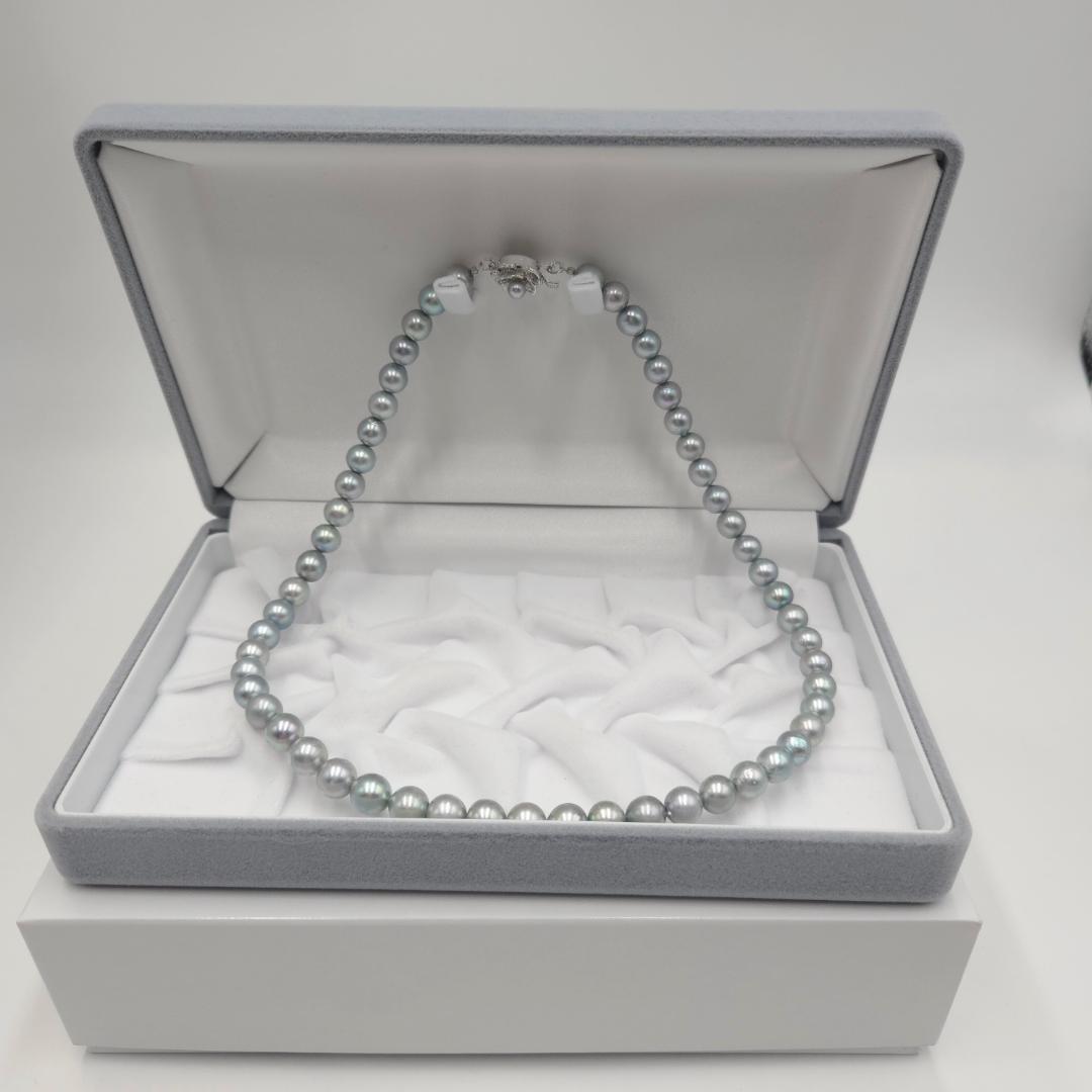 アコヤ あこやパール 本真珠 ネックレス akoya 希少カラー 8.0mm