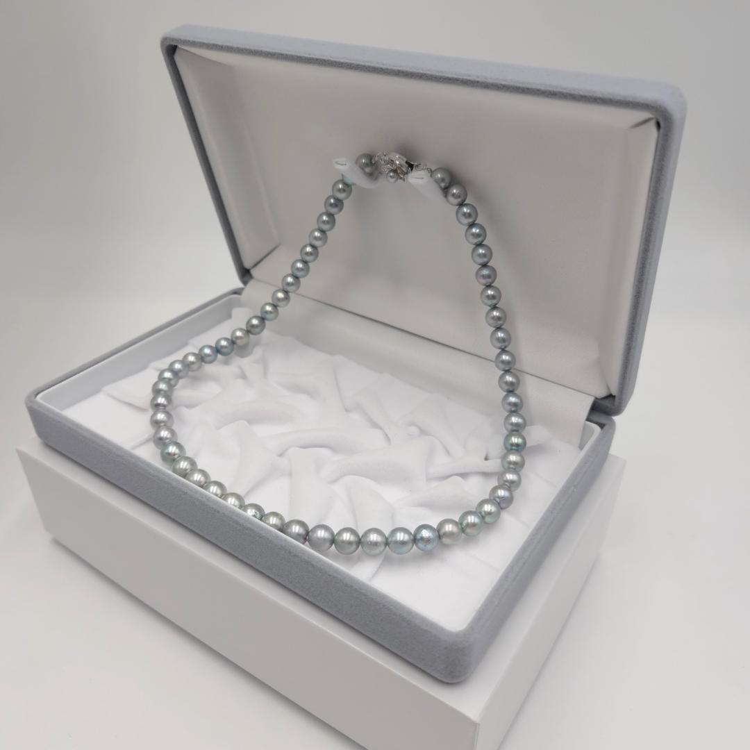 アコヤ あこやパール 本真珠 ネックレス akoya 希少カラー 8.0mm