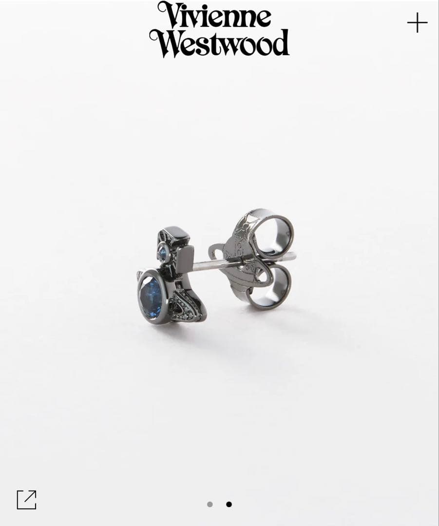 Vivienne Westwood 青色片耳用ピアス