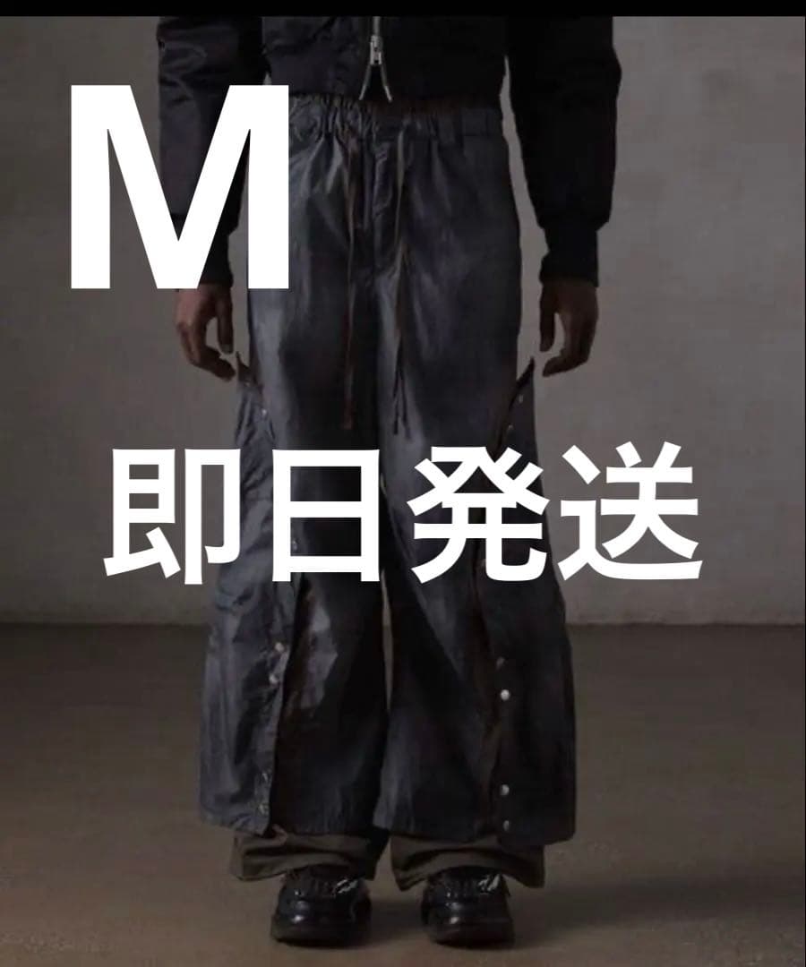 m*o様 GRANCY ナイロンパンツ　グレーグリーン