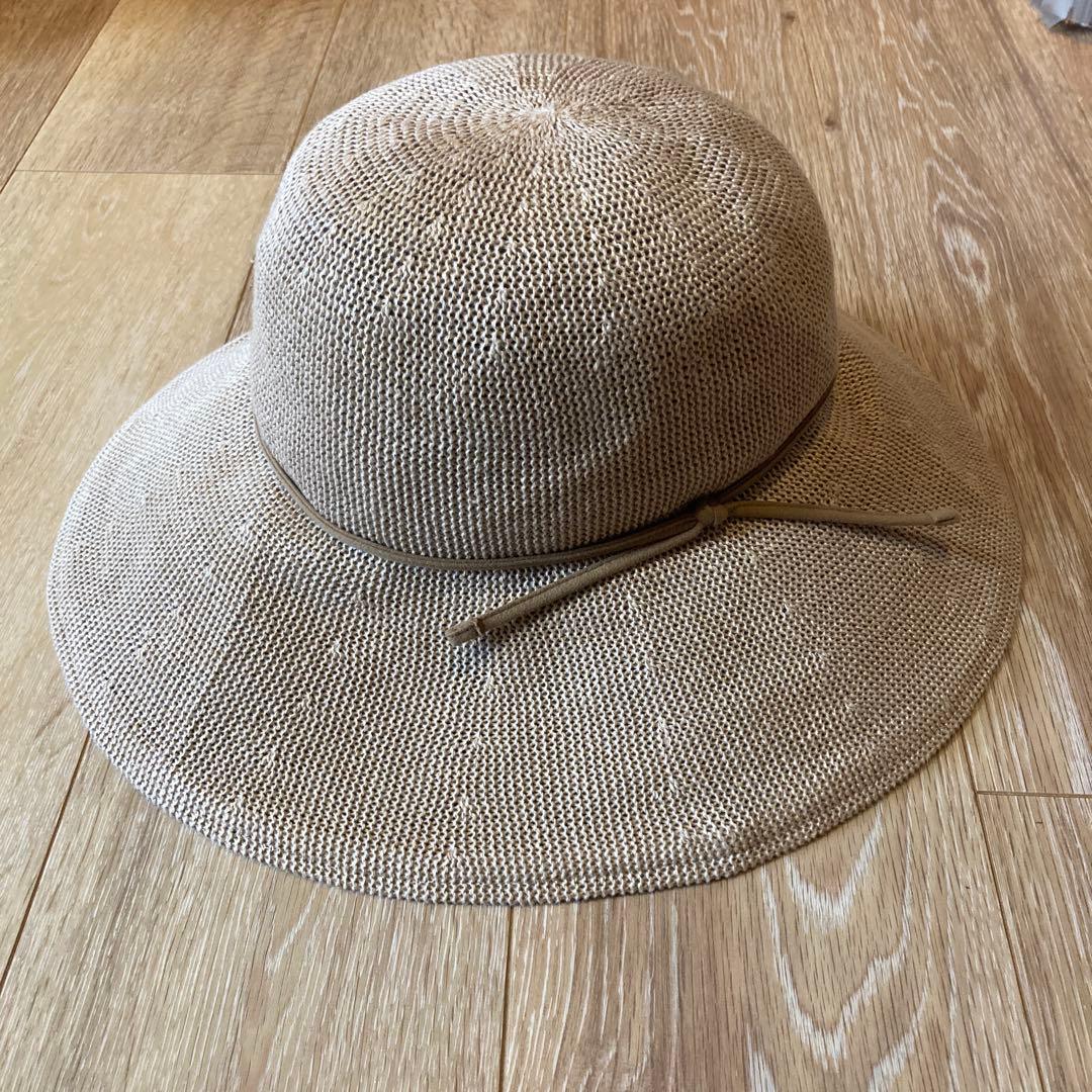 美品★サンバリア100 リネンサーモハット　ベージュ UV カット　帽子
