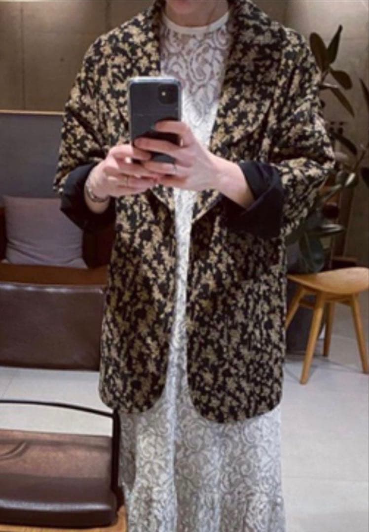 GREEDinternational クラシカルフローラルジャガード ジャケット