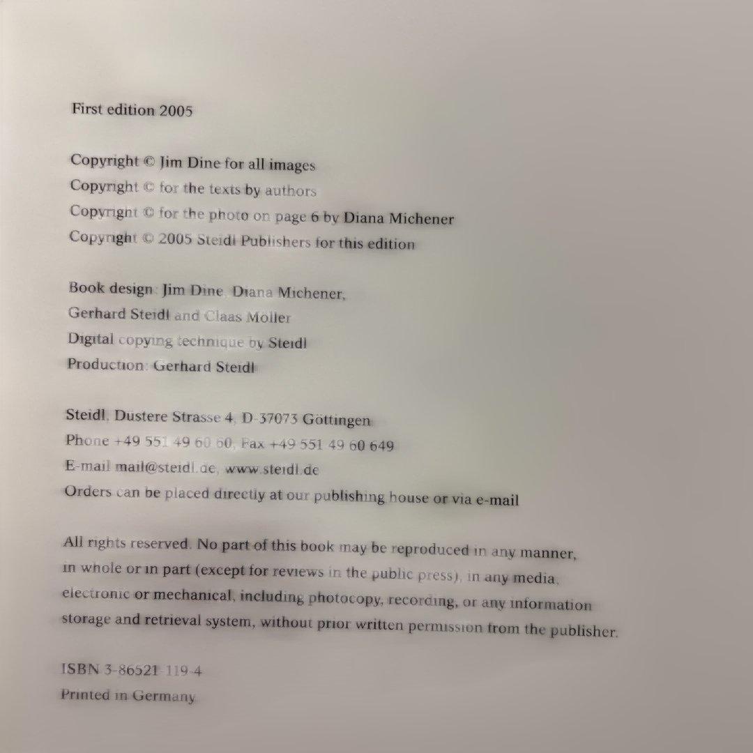 Jim Dine, some drawings　ジム・ダイン画集　洋書