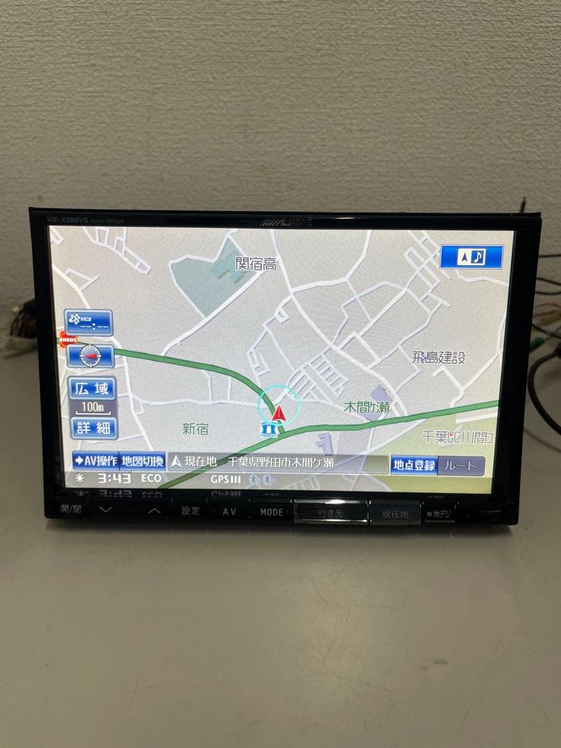 アルパイン◇VIE-X088VS◇フルセグ/CD/DVD/BT/SD