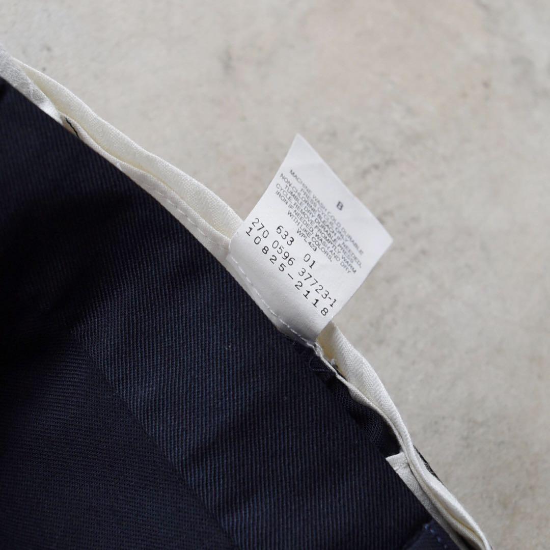 90s SLATES スレイツ ツータックスラックス ネイビー W38 L30