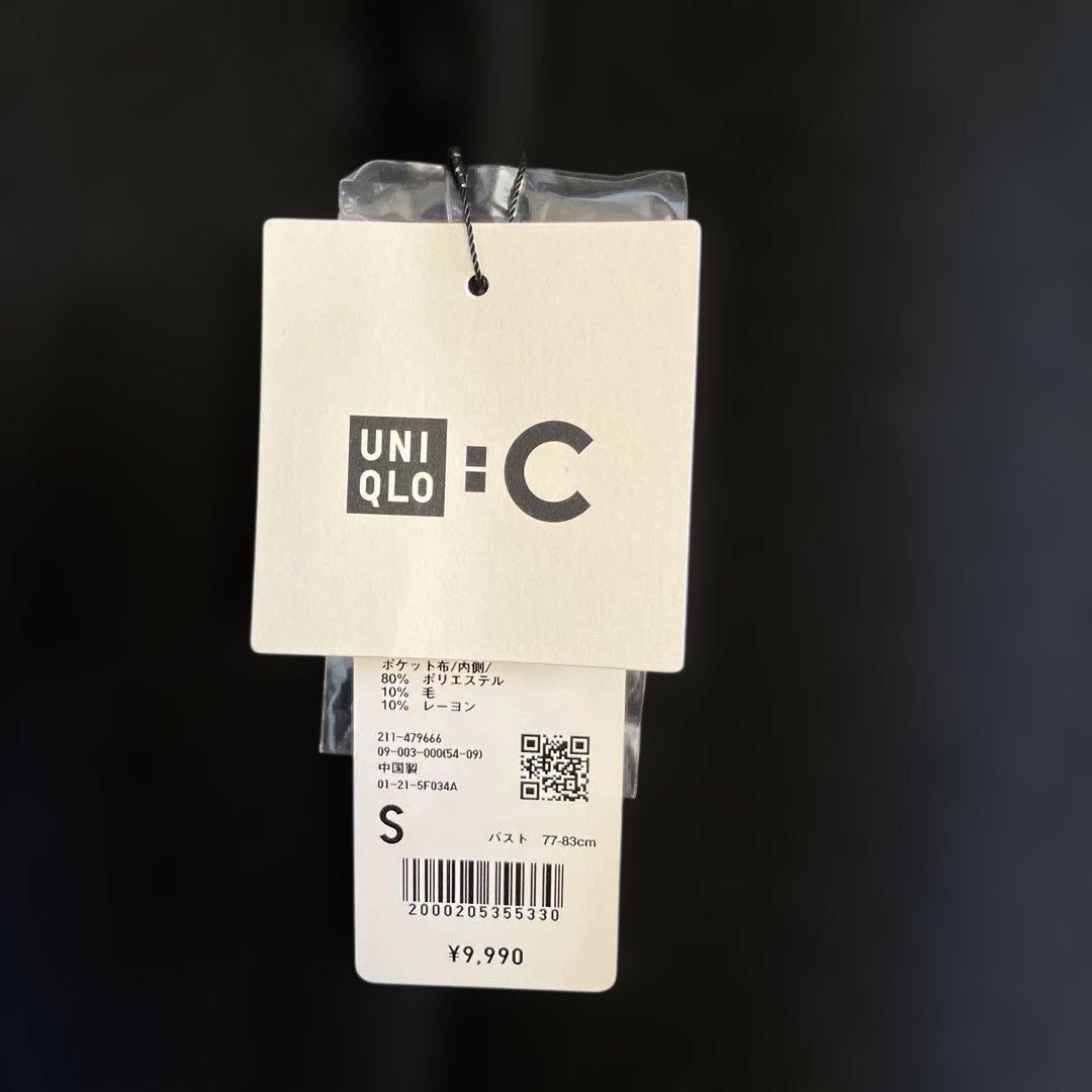 【新品・未使用・タグ付き】UNIQLO:C ロングコート ブラックS