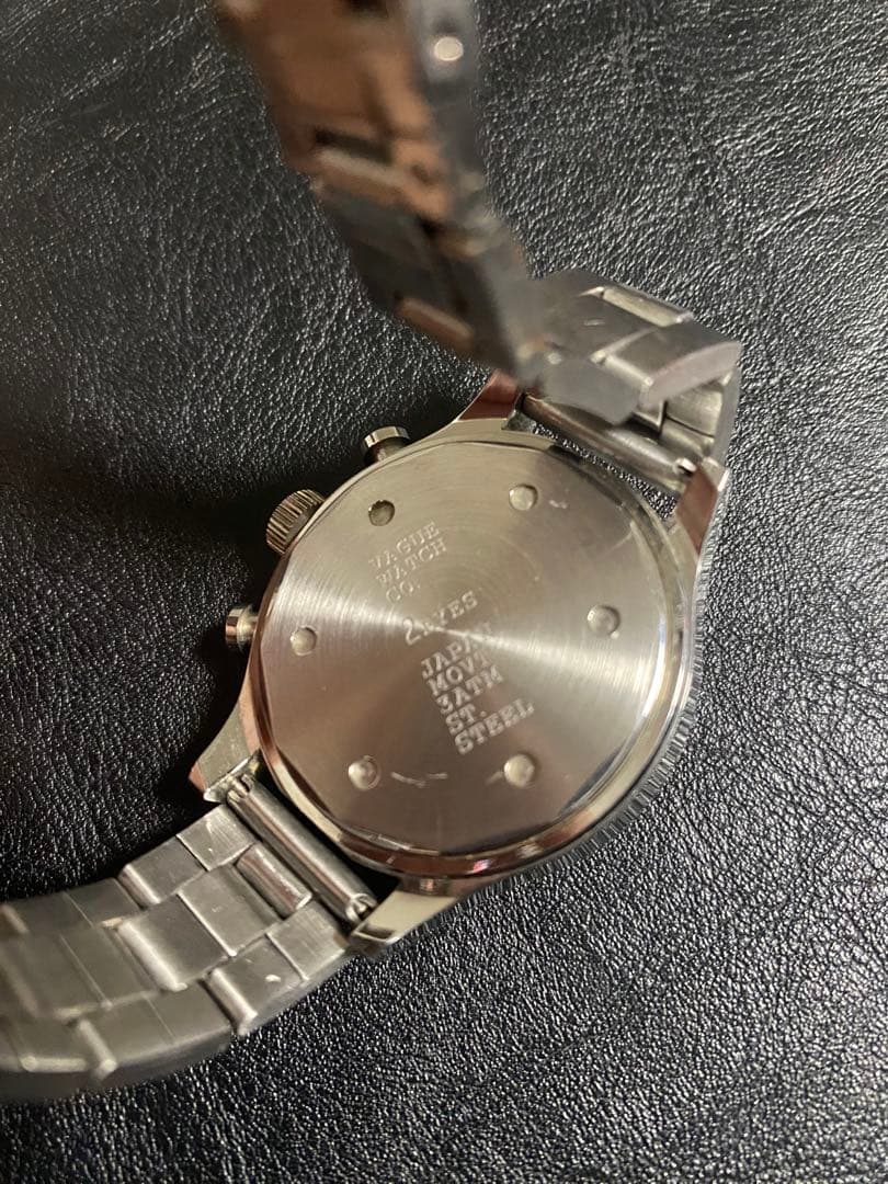 VAGUE WATCH CO. クロノグラフ ブラック　2EYES