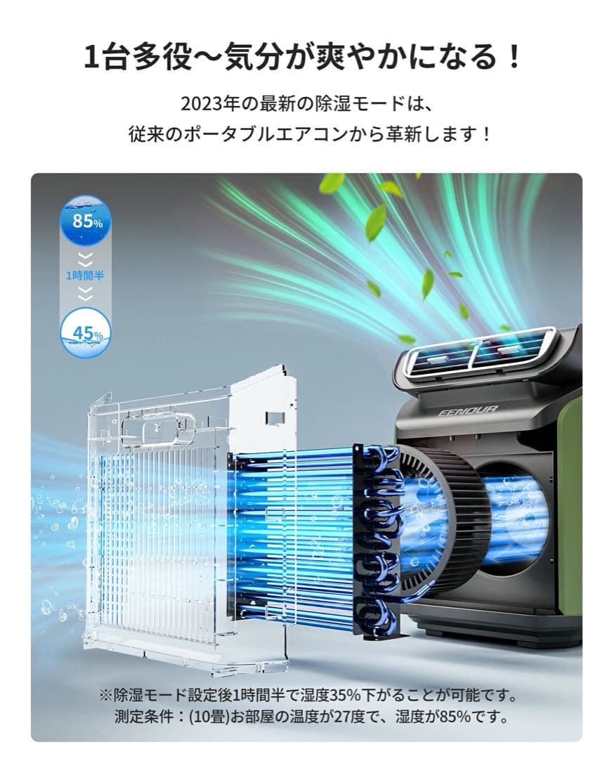 ポータブルエアコン PA600 冷房能力1.758kW/6000Btu
